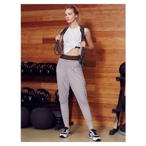 Free People Ribbed‎ Cozy Up Drawstring Pants S Soft Knit Loungewear Boho Chic